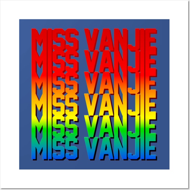 Miss Vanjie! (4) - Glowing Rainbow Gradient Wall Art by mareescatharsis